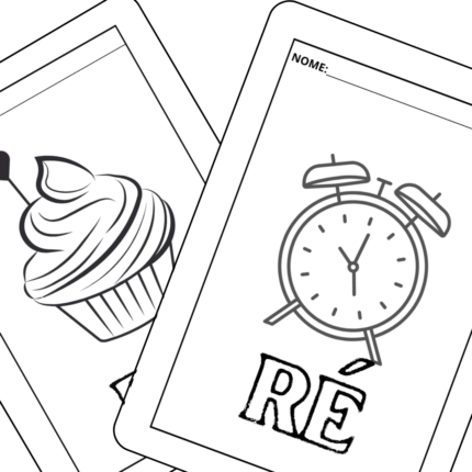 Atividade para pintar - 7 notas musicais lúdicas